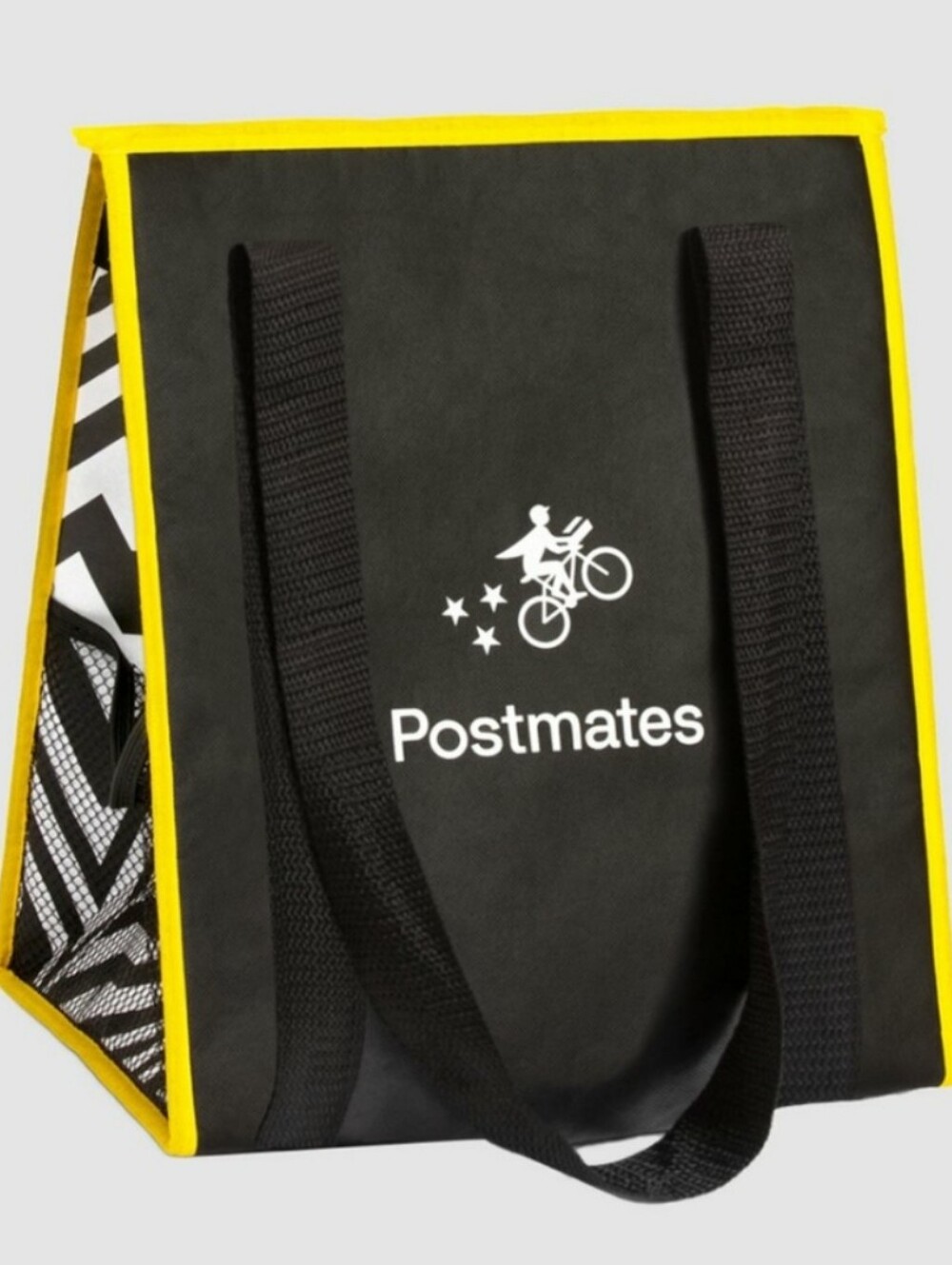 Postmates Insulated Delivery Insulated Bag Tote Black & Yellow